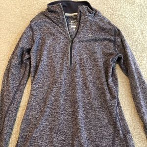 Nike purple dri-fit long sleeve half zip shirt